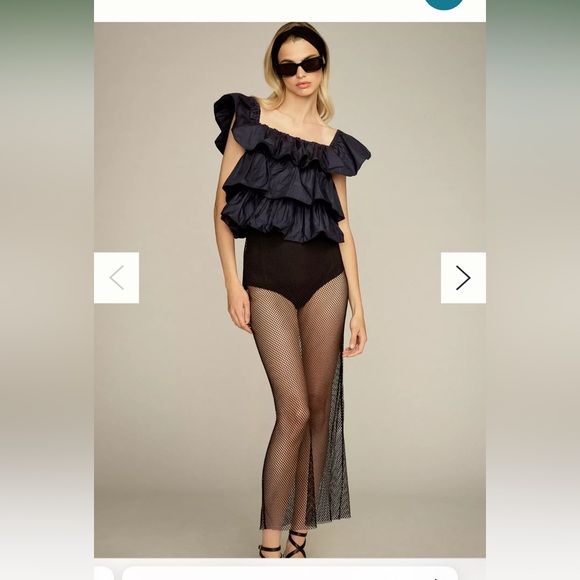 Black Mesh Skirt - Picture 3 of 6